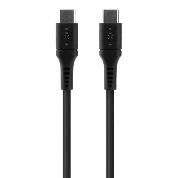Kábel FIXED Liquid silicone USB-C/USB-C s podporou PD, 60W, 2m čierny

