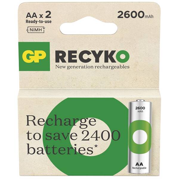Batéria nabíjacia GP ReCyko 2600 AA (HR6), 2 ks 

