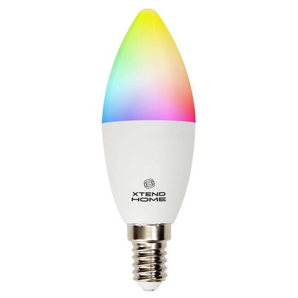 Inteligentná žiarovka Xtend Home 4,8 W, E14, 1400 lm, stmievateľná, RGB 

