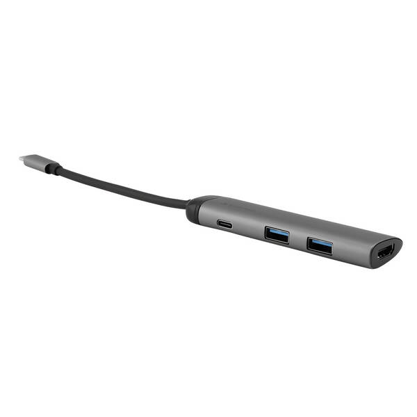 USB Hub Verbatim USB-C/2x USB 3.0, USB-C, HDMI sivý

