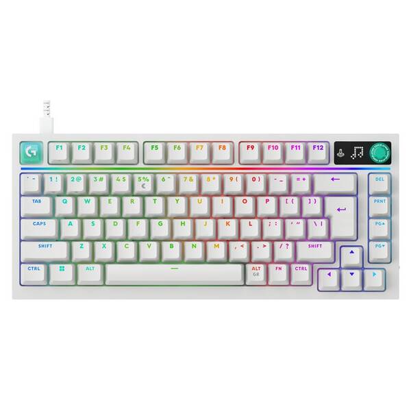 Klávesnica Logitech G316 X 75 - US INT'L layout biela

