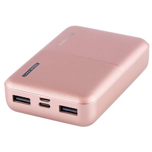 Powerbank GoGEN 10000 mAh, PB100007, metalická ružový

