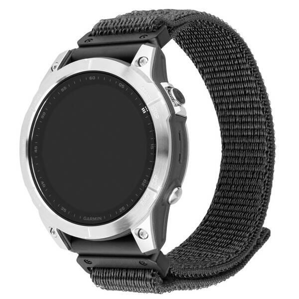 Remienok FIXED Nylon Sporty Strap na Garmin QuickFit 26mm sivý

