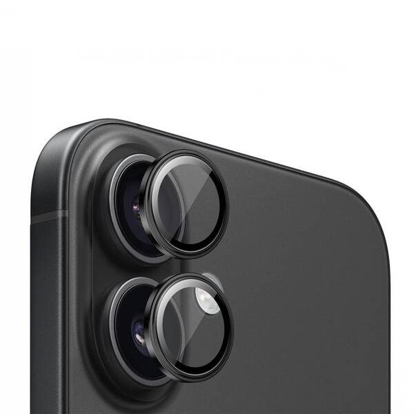 Ochranné sklo šošovky fotoaparátu Mobile Origin Sapphire Lens guards na Apple iPhone 16/16 čierne

