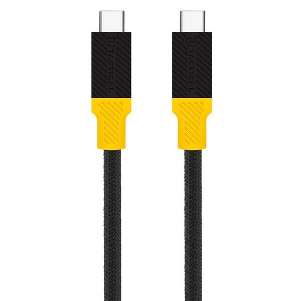 Kábel Tactical BlackBird USB4, USB-C/USB-C, 1m čierny/žltý

