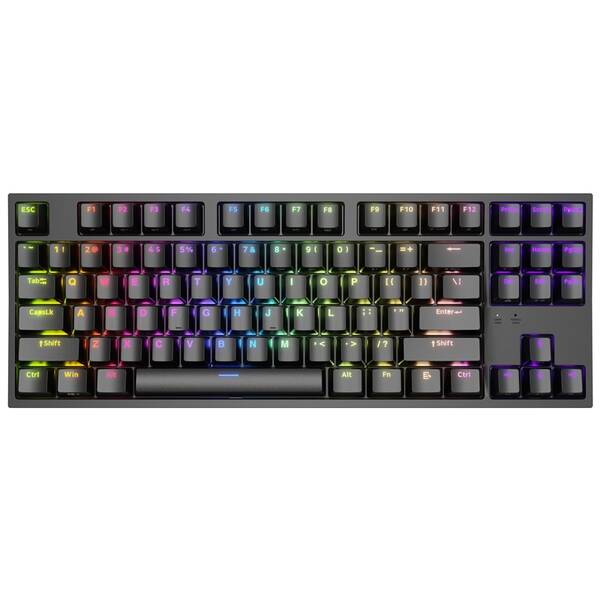 Klávesnica Genesis THOR 404 TKL, RGB, US layout, Gateron Yellow Pro čierna

