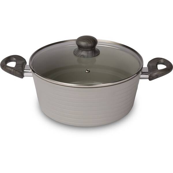 Kastról s pokrievkou Lamart LT1268 STRIPE, 24cm sivý

