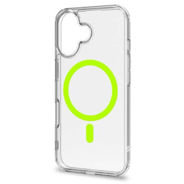 Kryt na mobil Celly Gelskinmag na Apple iPhone 16 zelený/priehľadný

