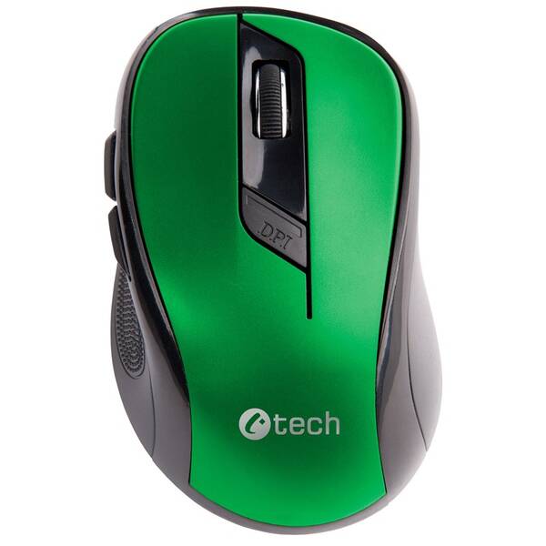 Myš C-Tech WLM-02 čierna/zelená

