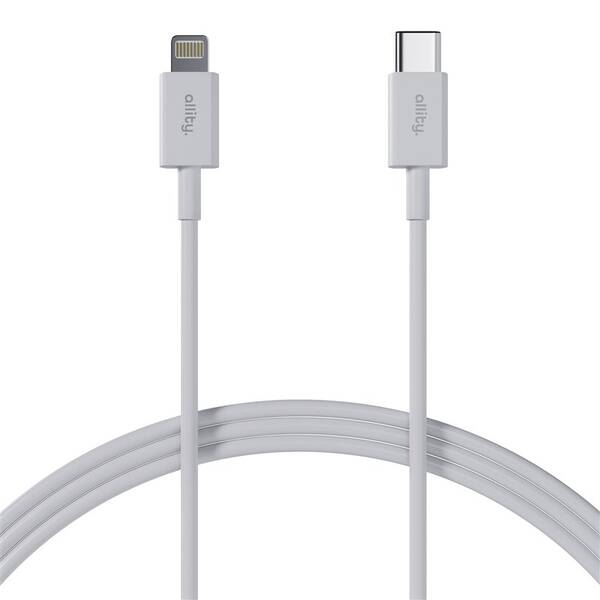 Kábel Allity AUC-03, 27W, USB-C/Lightning, 2m biely

