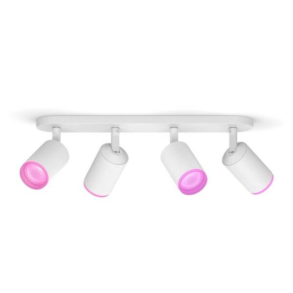 Bodové svietidlo Philips Fugato White and Color Ambiance 4 Spot biele

