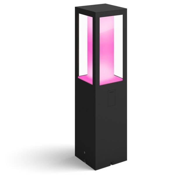 Svietidlo vonkajšie Philips Impress White and Color Ambiance, stĺpik 12V čierne

