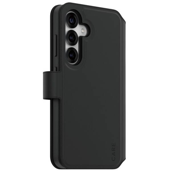 Puzdro na mobil flipové PanzerGlass CARE Tango 2v1 Qi na Samsung Galaxy S25 čierne

