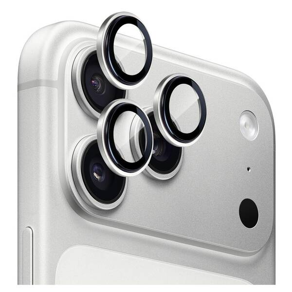 Ochranné sklo šošovky fotoaparátu Mobile Origin Sapphire Lens Guards na Apple iPhone 18 Pro/18 Pro strieborné/priehľadné

