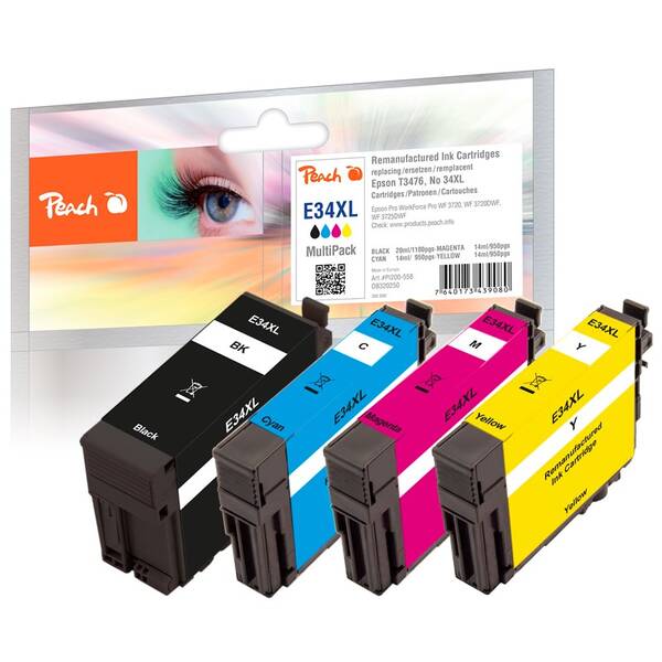 Cartridge Peach Epson 34XL, T3476, MultiPack, 1100, 3x 1045 strán - CMYK 

