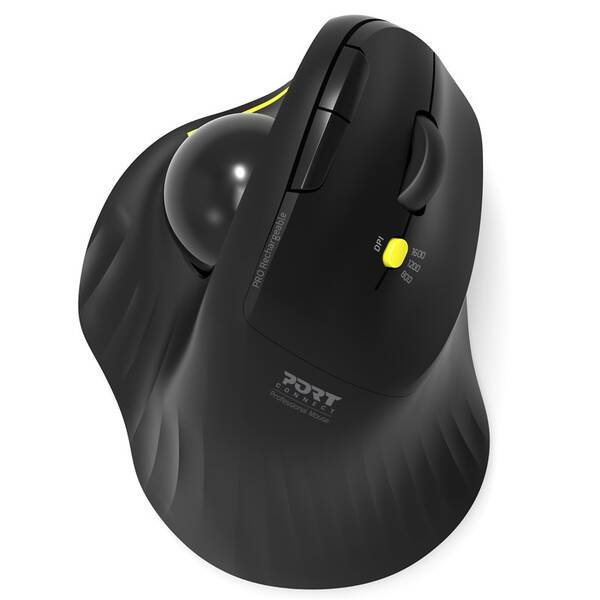 Myš PORT CONNECT ERGONOMIC TRACKBALL čierna

