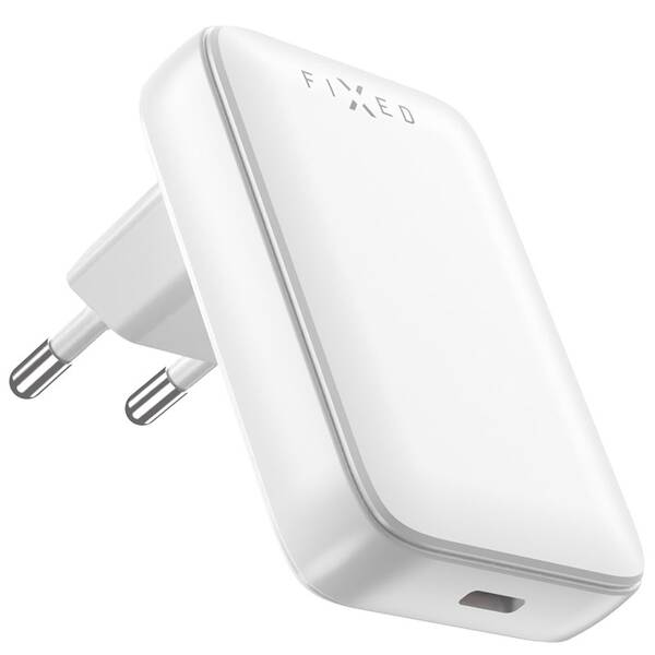 Nabíjačka do siete FIXED Slim, 1xUSB-C, GaN, PD, 30W biela

