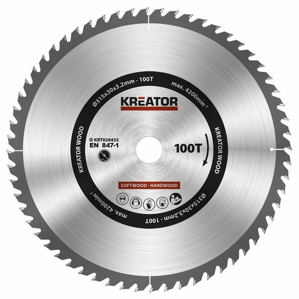Pílový kotúč Kreator KRT020433 315mm 100T 

