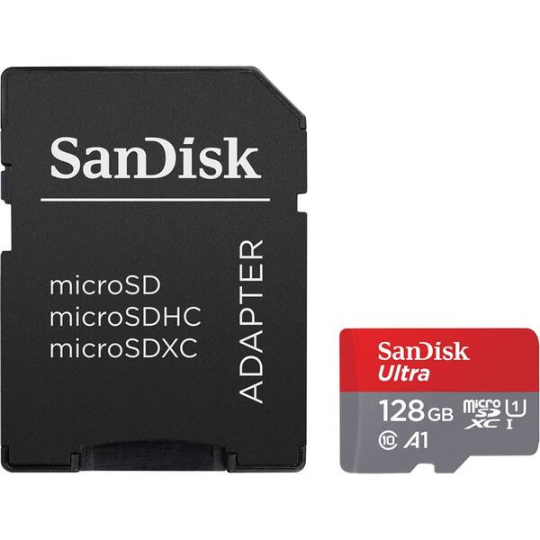 Pamäťová karta SANDISK 128GB (140R) A1 Class 10 UHS-I + SD adaptér 

