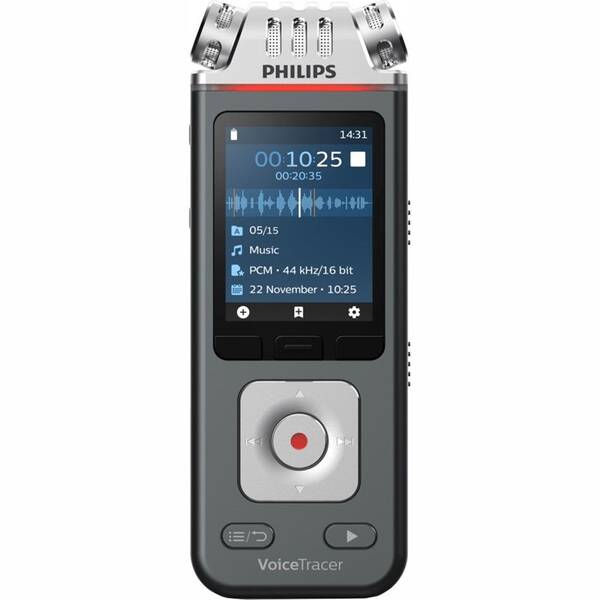 Diktafón Philips DVT6115 čierny/strieborný


