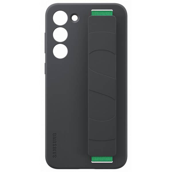 Kryt na mobil Samsung Silicone Grip s pútkom na Galaxy S23+ čierny

