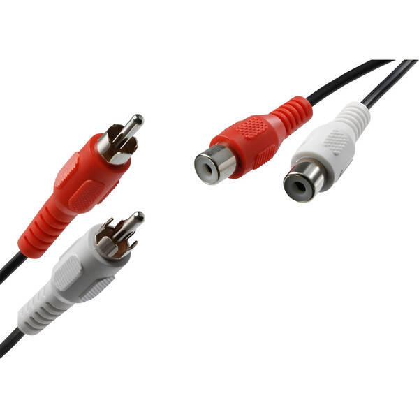 Kábel AQ 2x RCA / 2x RCA, M/F, 2,5m 

