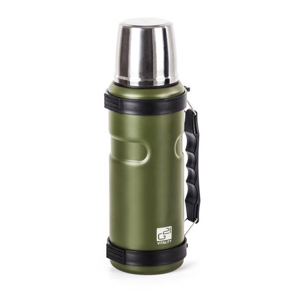 Termofľaša G21 G21TL1Z, 1000 ml, khaki zelená s rukojetí 

