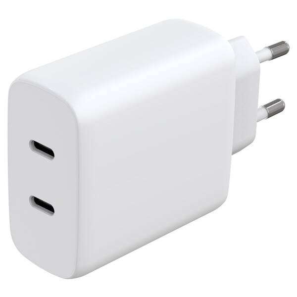 Nabíjačka do siete WG 2x USB-C, 50 W biela

