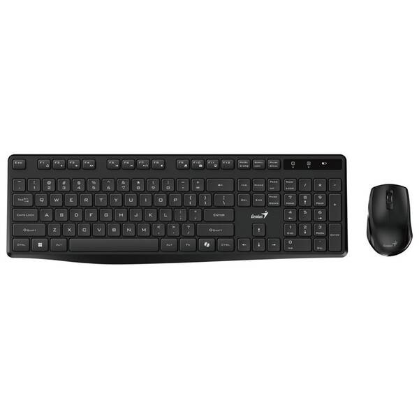 Klávesnica s myšou Genius KM-8206S, bezdrôtový set, copilot, multimediálny, tichá, USB, CZ+SK layout čierna

