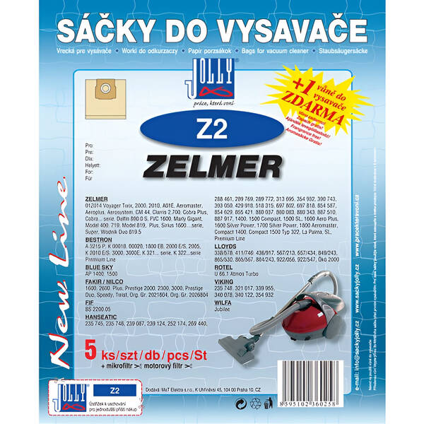 Vrecká pre vysávače Jolly Z 2 (5 ks) 

