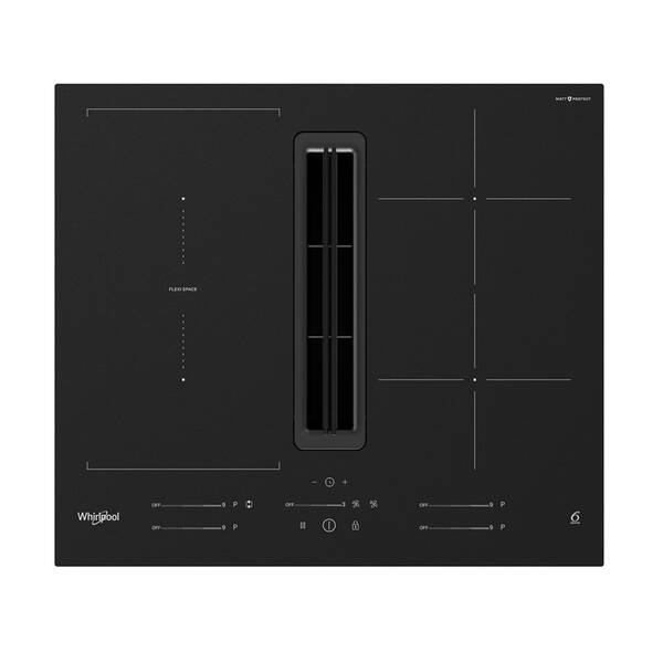 Indukčné varné dosky s odsávaním Whirlpool MWVH62KBM MattProtect čierna

