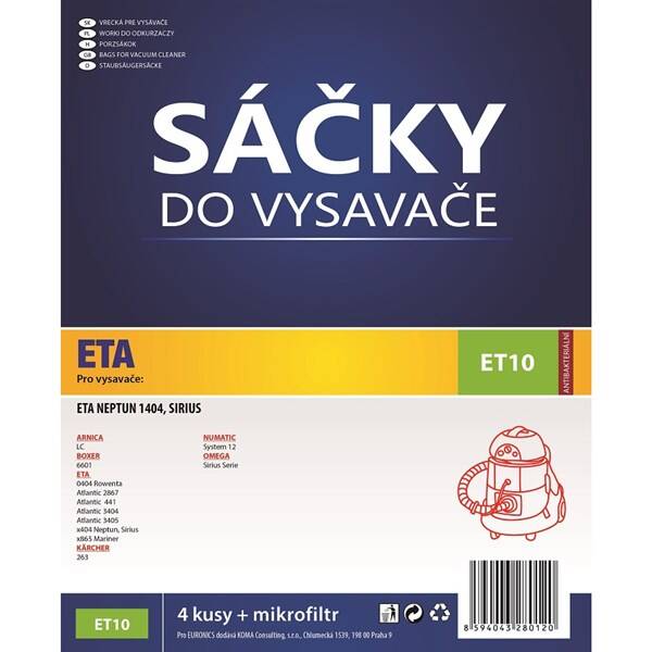 Vrecká pre vysávače Koma ET10 (4 ks) 

