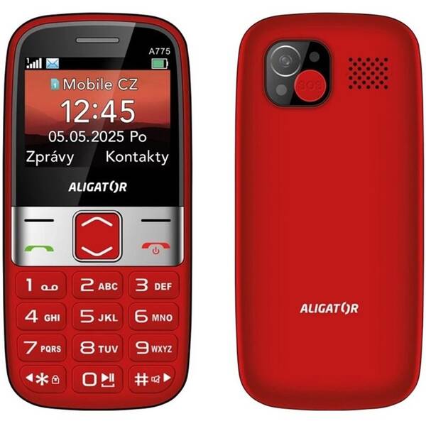 Mobilný telefón Aligator A775 Senior červený

