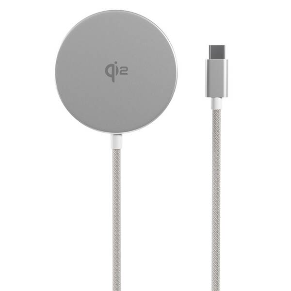 Bezdrôtová nabíjačka Epico UltraBase Qi2 Mag+ strieborná

