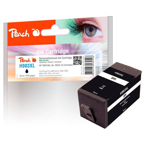 Cartridge Peach HP 903XL, 910 strán čierna

