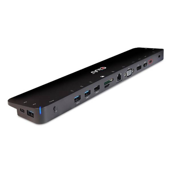 Dokovacia stanica Club3D USB-C s napájacím adaptérom Triple Display Dynamic PD, 65 W čierna

