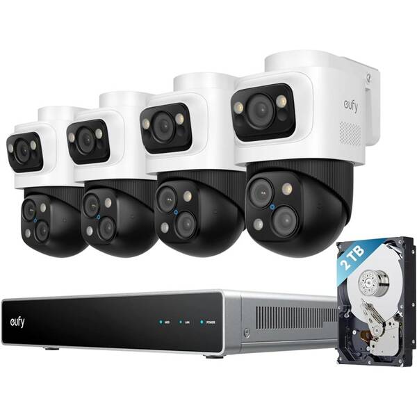 Kamerový systém Anker eufy PoE (4 ks kamera S4 Max + NVR) biely

