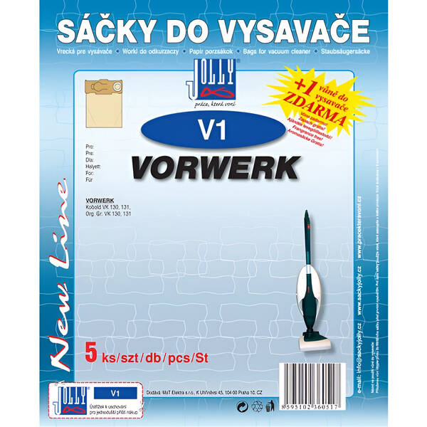 Vrecká pre vysávače Jolly V 1 (5 ks) 

