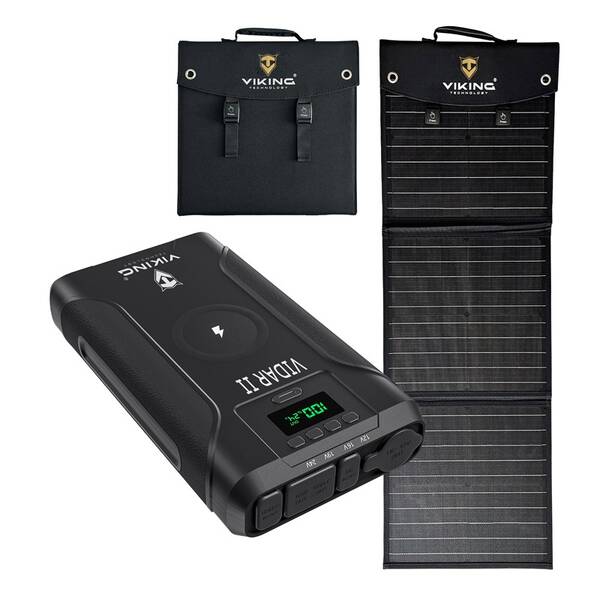 Powerbank Viking Set VIDAR II a solárny panel Viking L60 PD čierna

