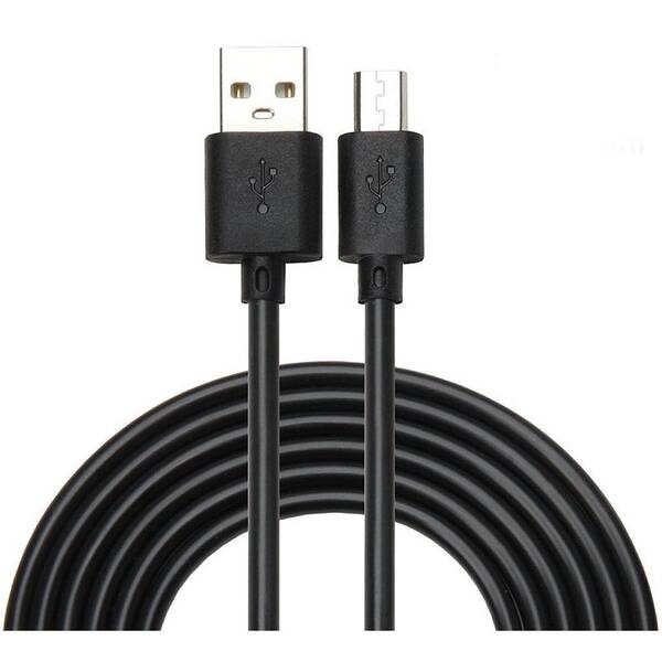 Kábel WG USB-A/micro USB, s prodlouženým konektorem, 1 m čierny


