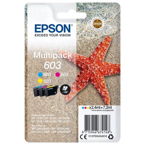 Cartridge Epson 603, 130 strán, CMY 

