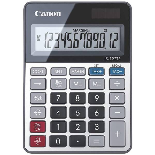 Kalkulačka Canon LS-122TS DBL EMEA sivá


