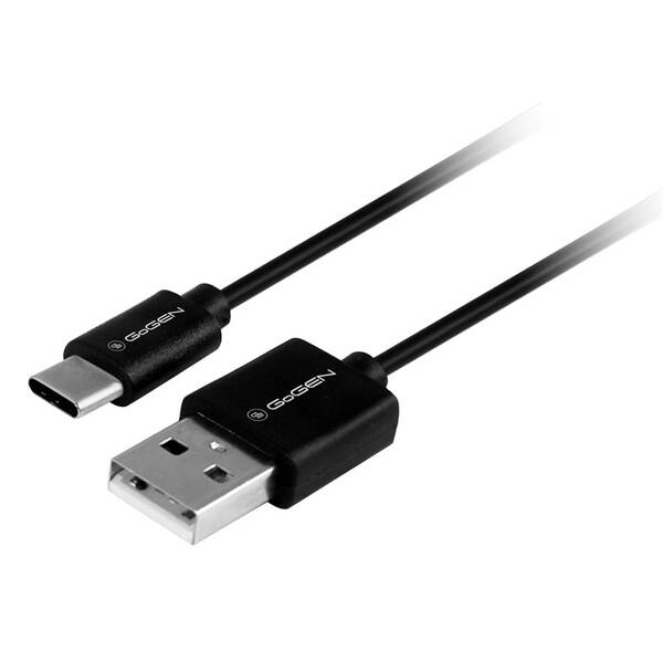 Kábel GoGEN USB / USB-C, 0,5m čierny

