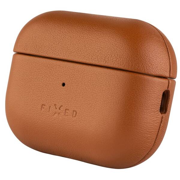Puzdro FIXED PodsLeather, MagSafe pre Apple AirPods Pro 2/Pro 2 (USB-C) hnedé

