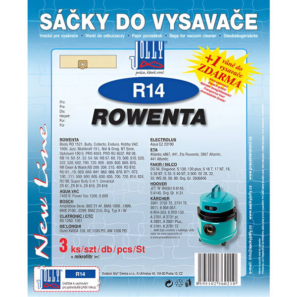 Vrecká pre vysávače Jolly R 14 (3 ks) 

