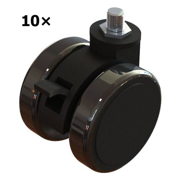 Kolieska Next Level Racing Lockable Castor Wheels, 10ks čierna

