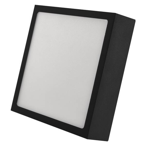 LED stropné svietidlo EMOS Nexxo, štvorec, 12,5 W, CCT čierne

