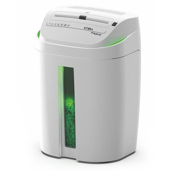 Skartovač KOBRA S6-HYBRID, A4, 28 listov, 40l, P2 biely/zelený

