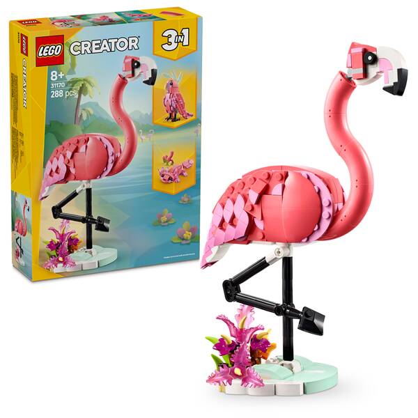 Stavebnica LEGO® Creator 3 v 1 31170 Divoké zvieratá: Ružový plameniak 

