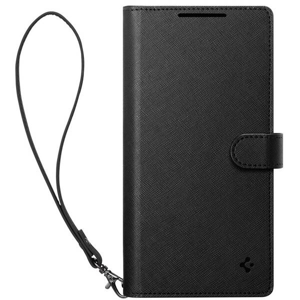 Puzdro na mobil flipové Spigen Wallet S na Samsung Galaxy S25 Ultra čierne

